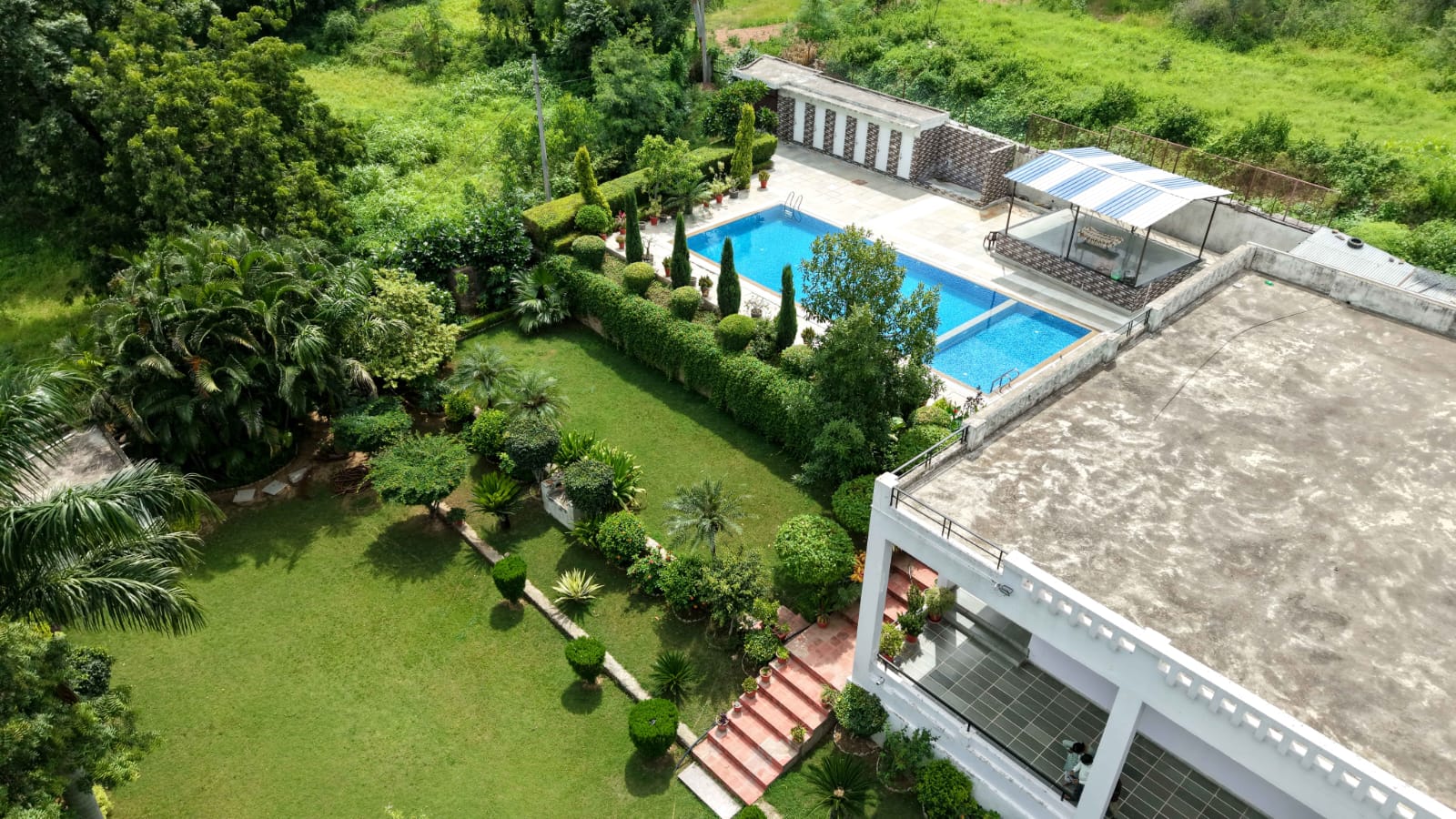 A quiet corner of the private villa